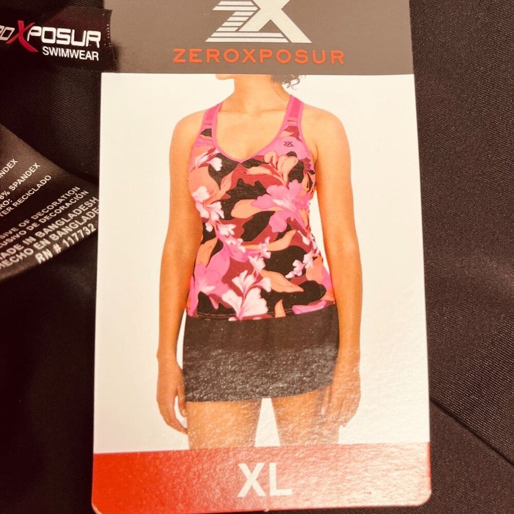 Xeroexposure 2 pc. Top and Swim skirt Set SZ XL NEW Orig $94